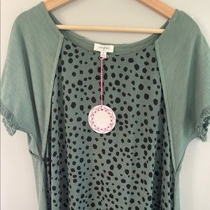 Umgee Leopard Print High Low Dress